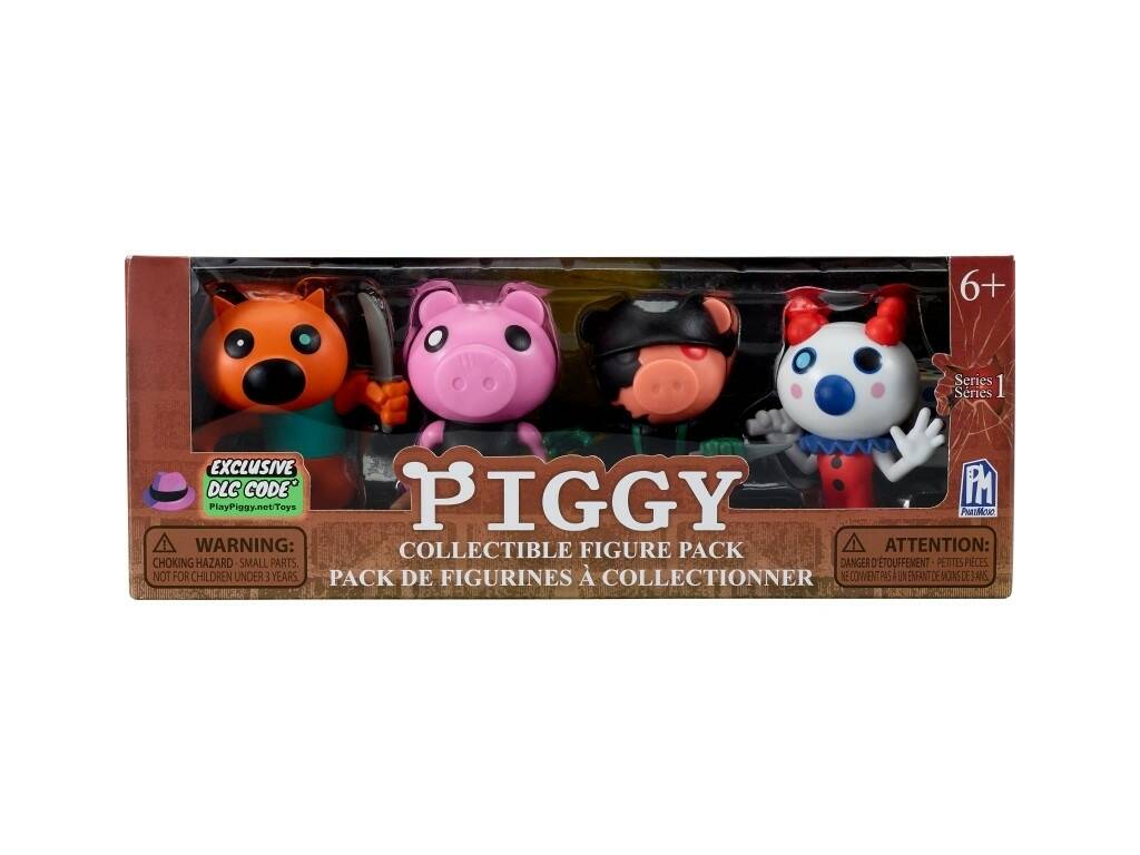 Piggy Schweinchen Pack von 4 Figuren 8 cm. Bizak 64238151