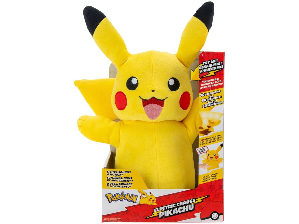 Pokémon Pikachu Electrónico com Luz, Sons e Movimento Bizak 63222365