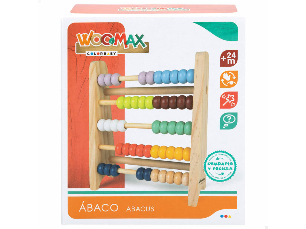 Abacus en bois éducatif Colour Baby 46460