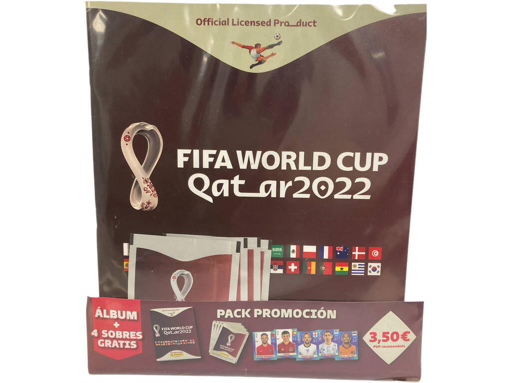 FIFA World Cup 2022 Pack Promoción Álbum con 4 Sobres Panini