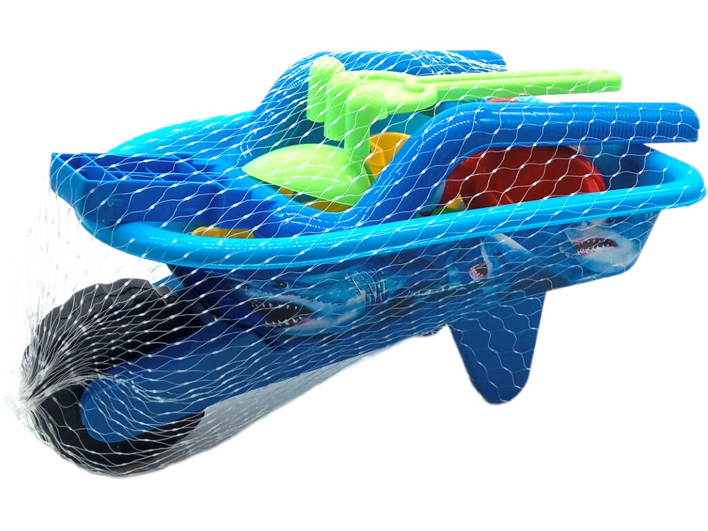 Set Blaue Schubkarre 3D-Meerestiere 6-teilig von Diverbeach