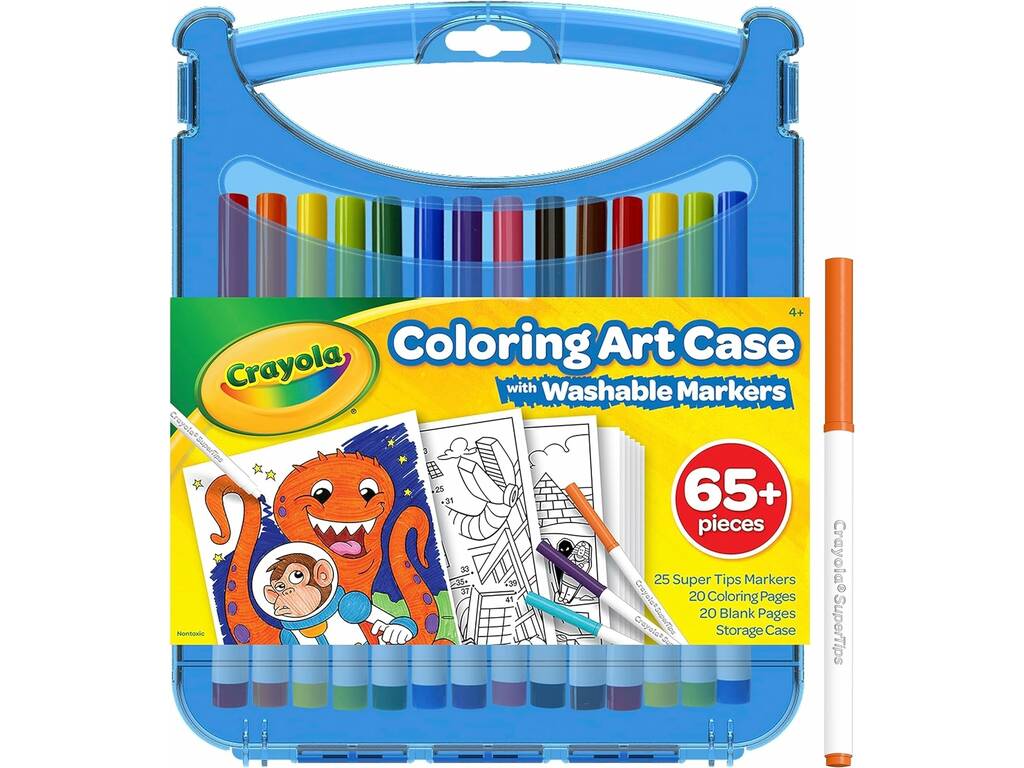 Maleta Marcadores Laváveis Supertips 65 Peças de Crayola 04-0377