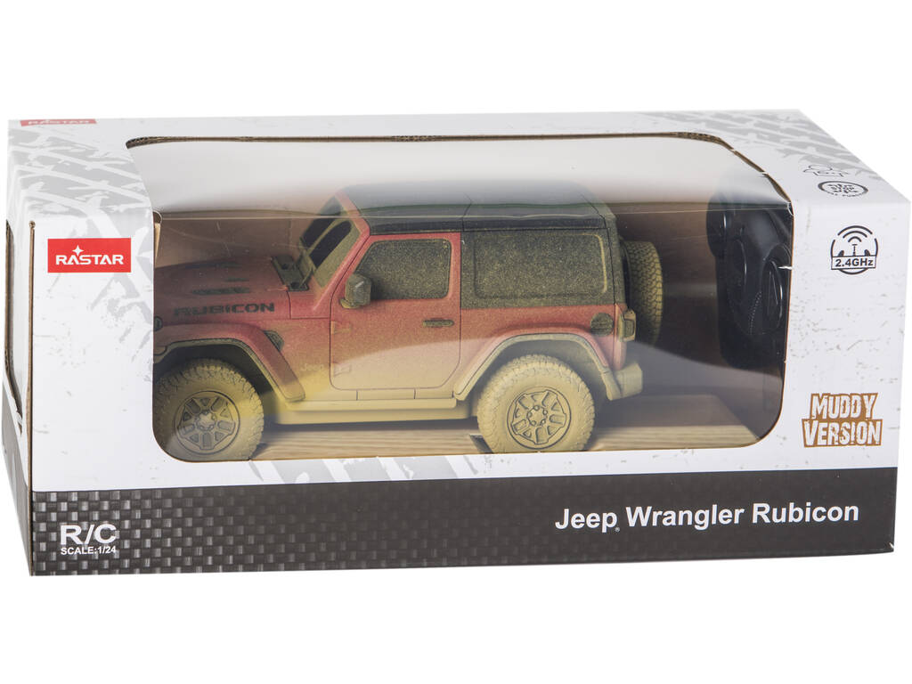 Auto Radiocomandata 1:24 Jeep Wrangler Rubicorn Muddy Version