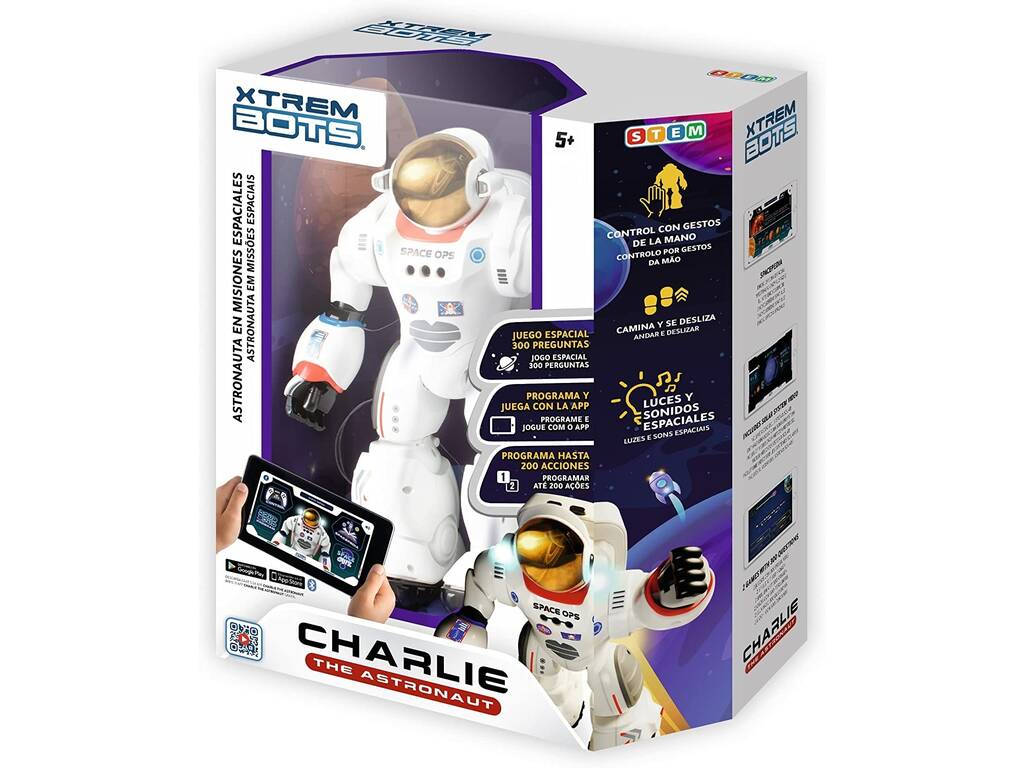 Xtrem Bots Robot programmabile Charlie The Astronaut World Brands XT3803163