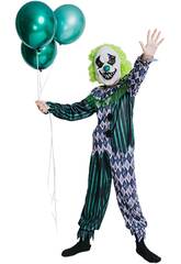 Fantasia Meninos S Green Creepy Clown