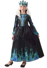 Disfraz Blue Fire Skeleton Queen Niña Talla S