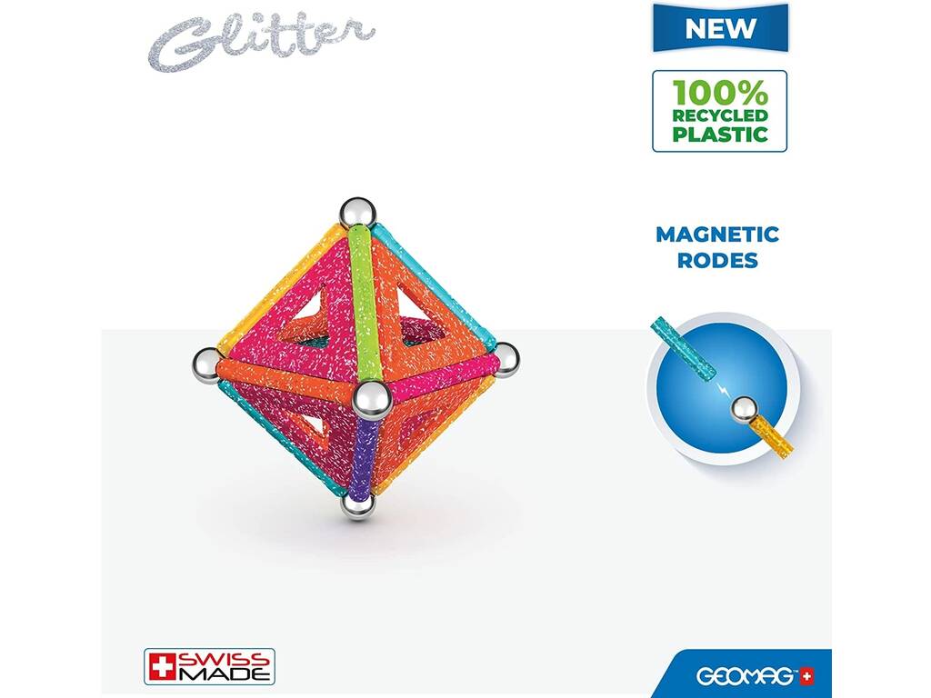 Geomag Glitter Recycled 35 Peças Toy Partner 535
