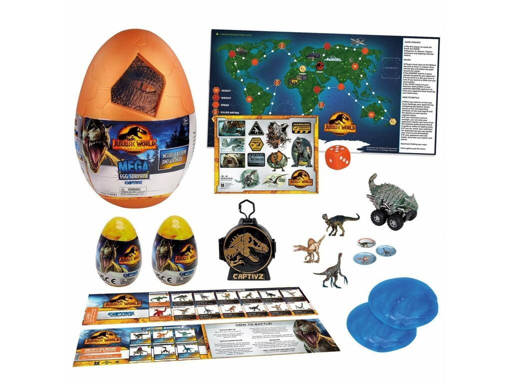 Jurassic World Dominion Mega Ovo Surpresa Toy Partner TJW3000
