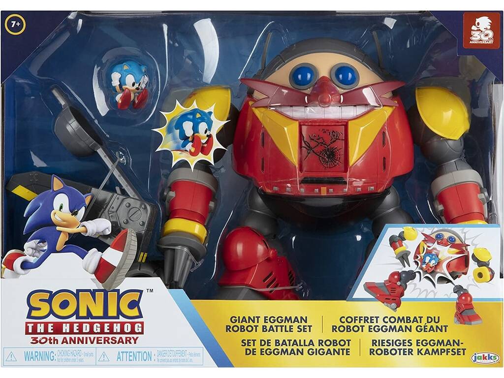 Sonic Set de BaTamanho Robot de Eggman Gigante Jakks 409264