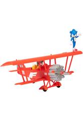 Sonic The Hedgehog 2 Biplane avec les figurines Sonic et Tails Jakks 412674