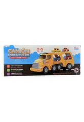 Camion Transporteur de Voitures avec 4 voitures d'enfants