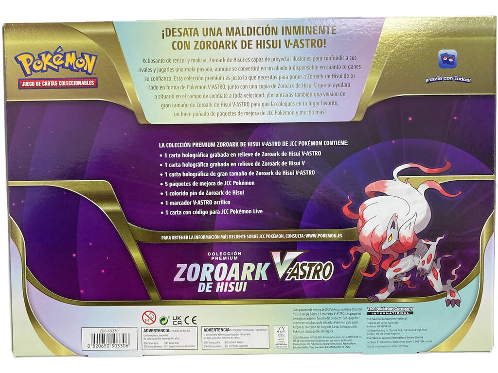 Pokémon TCG Colecção Premium Zoroark De Hisui V-Astro Bandai PC50330