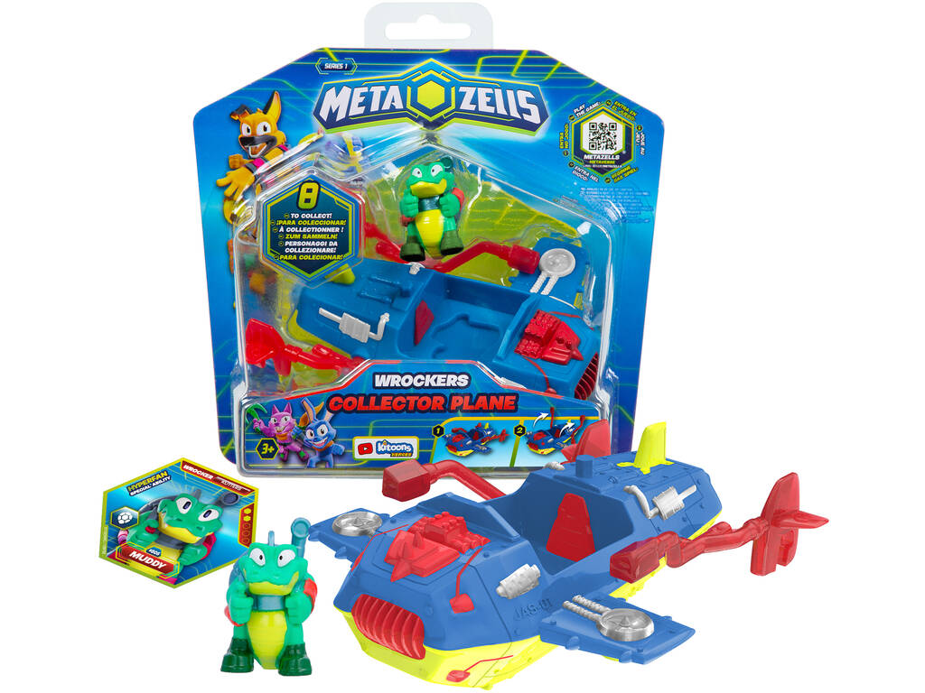 Metazells Veículo Collector Plane Azul IMC Toys 910218