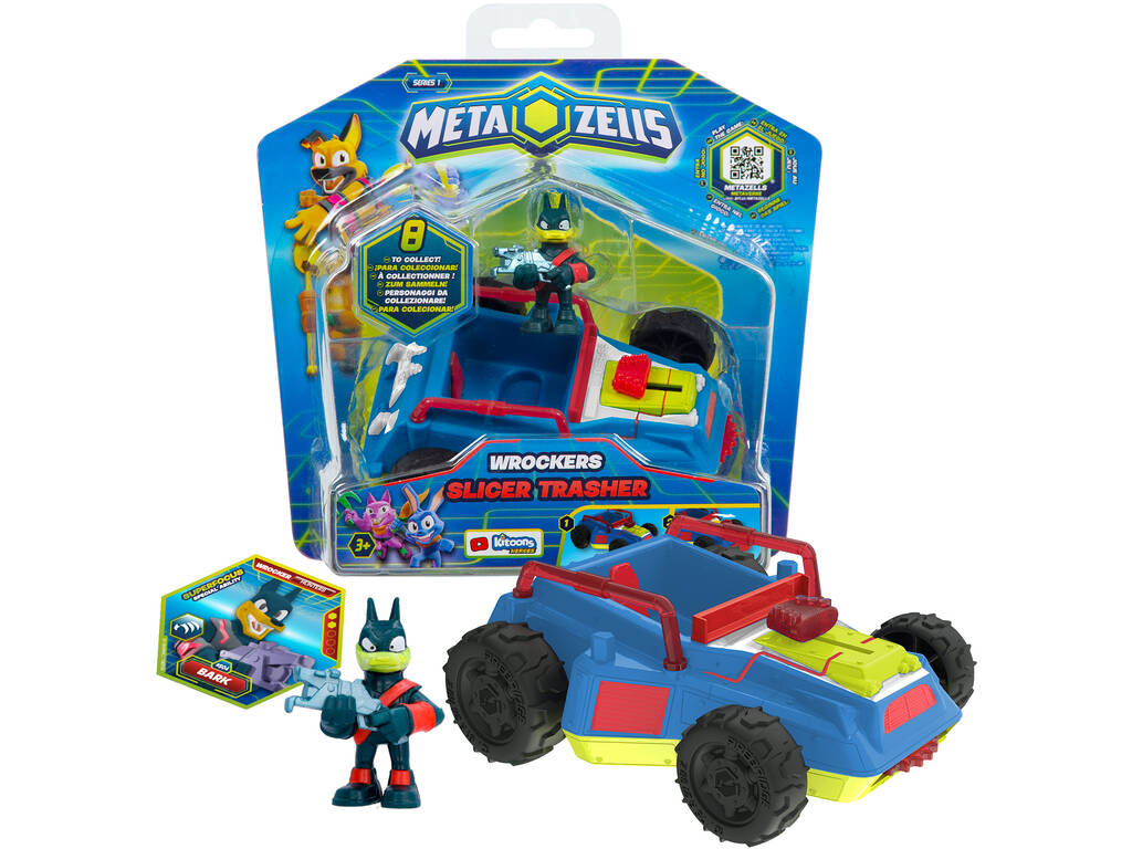 Metazells Blaue Slicer Trasher Fahrzeug mit Figur IMC Toys 910232