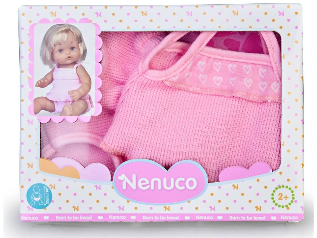 Nenuco Kleid für 35 cm. Puppe Rosa Set Famosa NFN35000