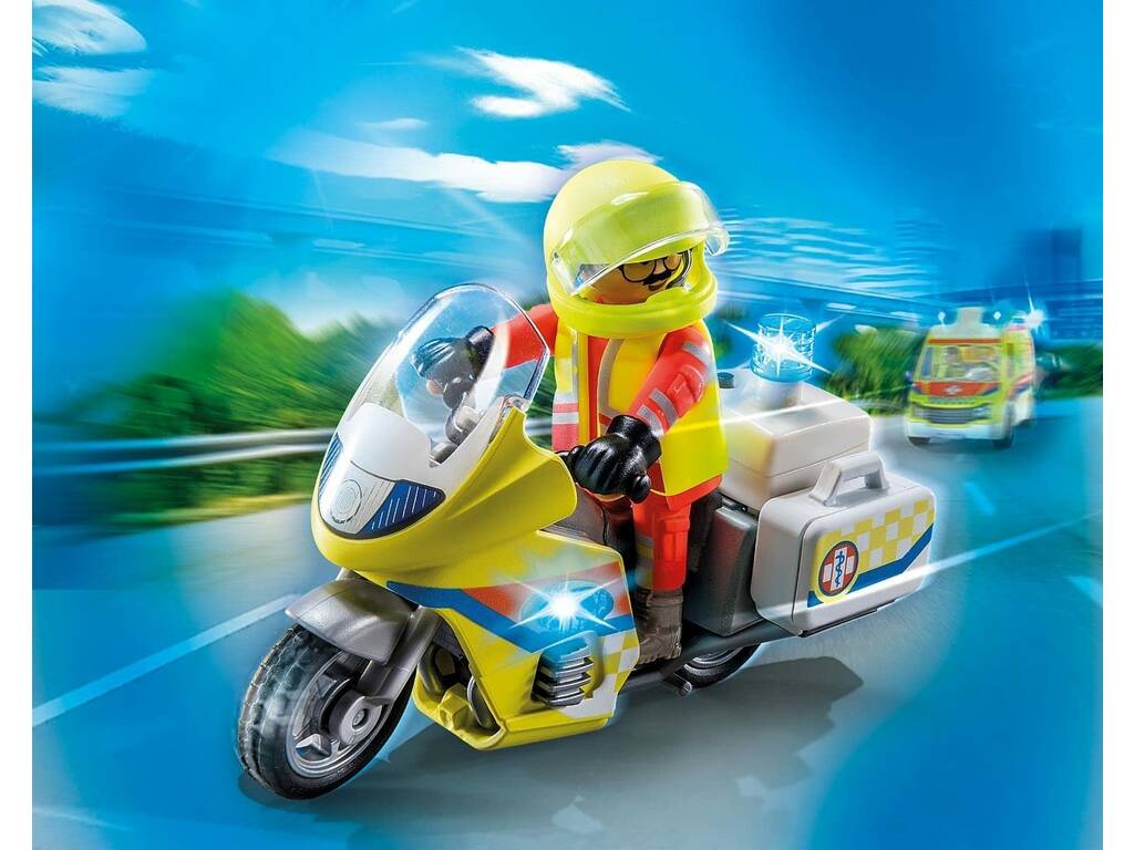 Playmobil City Life Moto di emergenza con luce intermittente 71205