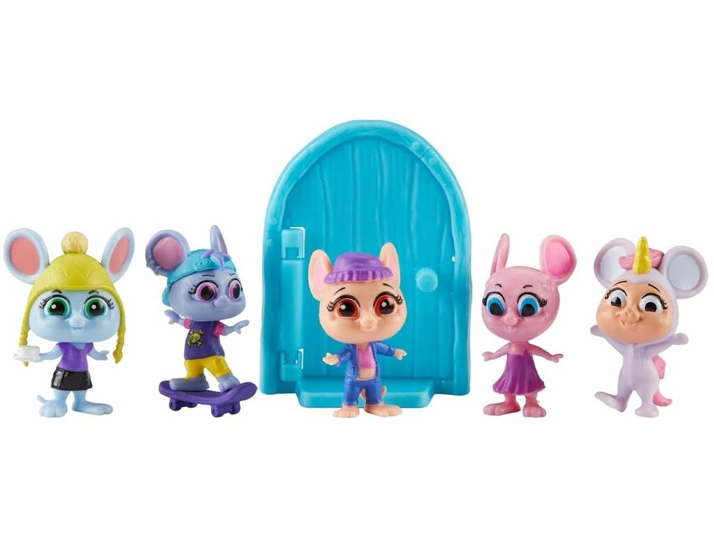 Mouse In The House Pack 5 Figuras Millie, Dash, Sugarlump, Squeaks e Flower de Bandai CO07707