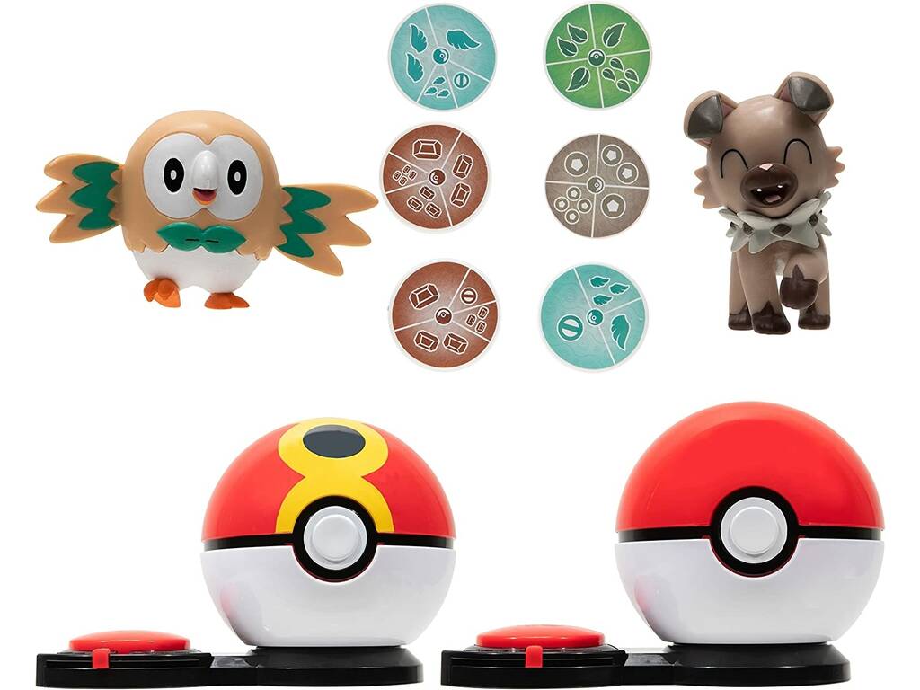 Pokémon Attaque Surprise Rowlet vs Rockruff Spin Master 2474 
