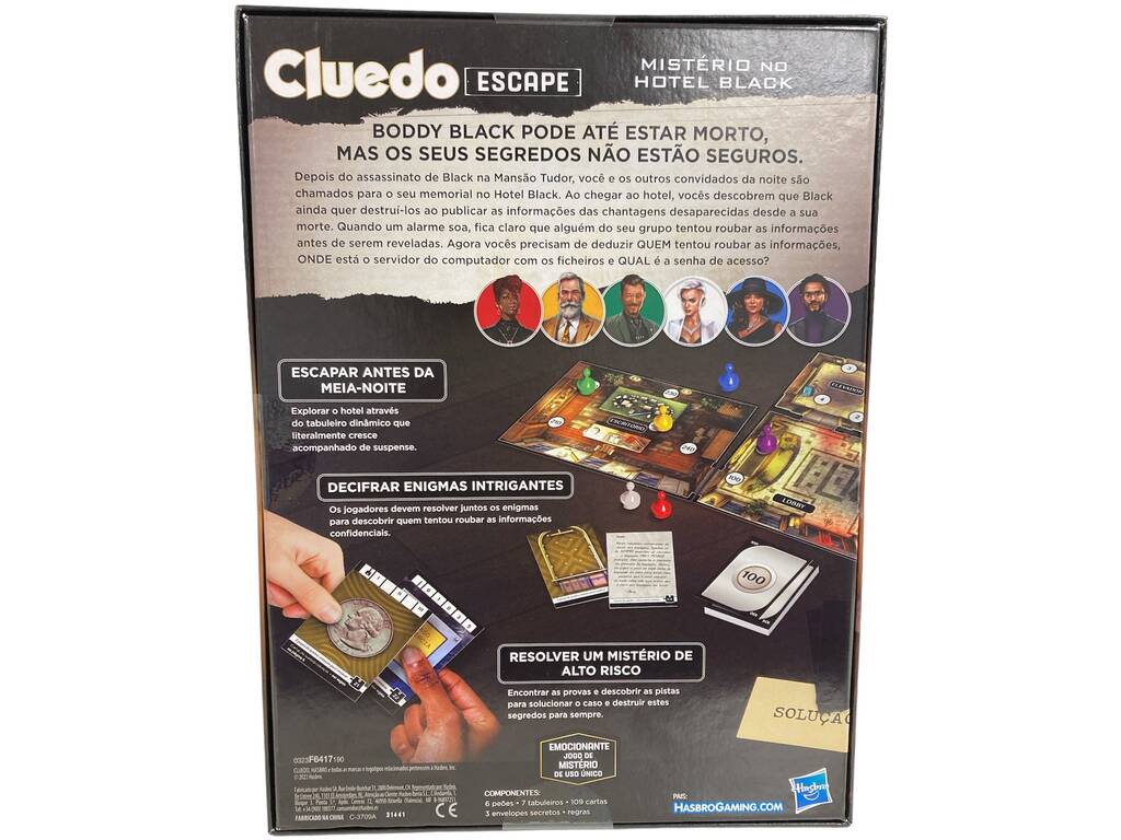 Cluedo Fuga Tradimento In Hotel in portoghese Hasbro F6417190