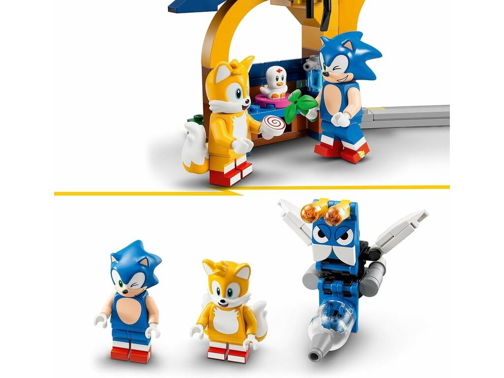 LEGO Set Sonic 76991 A Oficina de Tails e o Aviao Tornado 376 peças