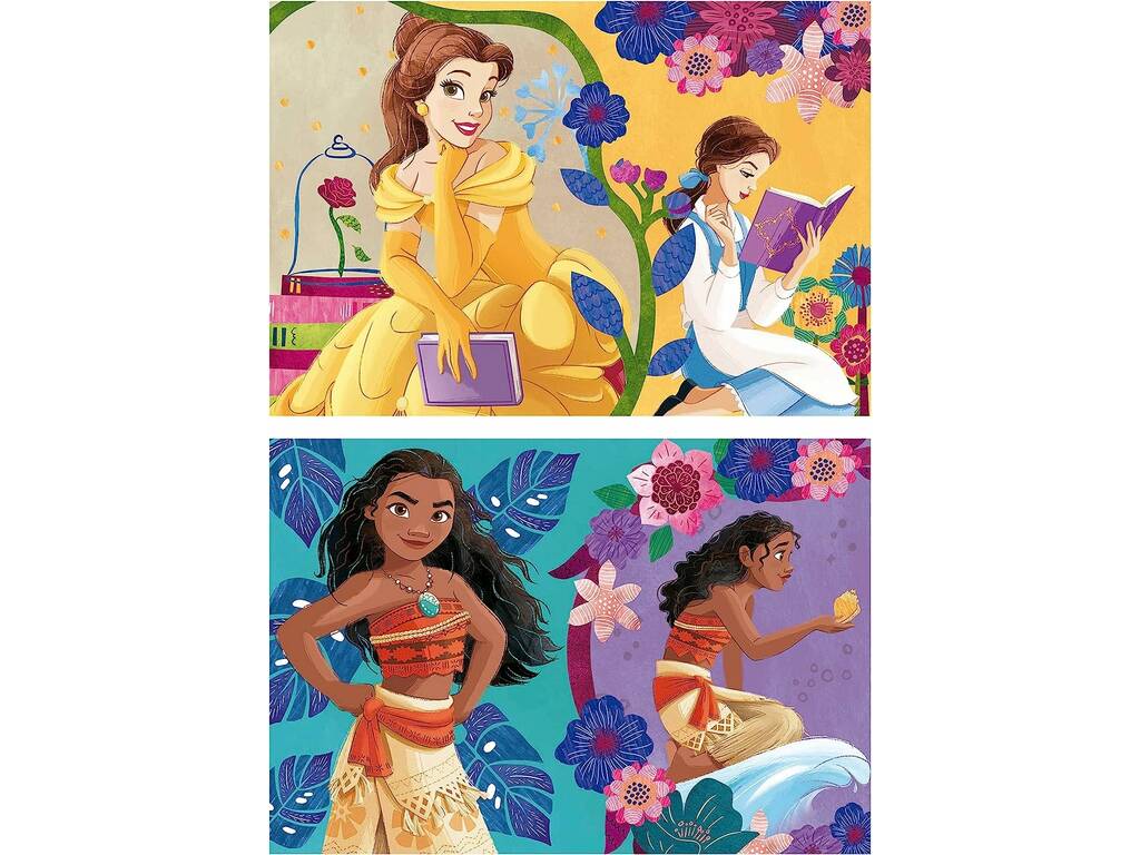 Puzzle 2x25 Princesas Disney Bella & Vaiana de Educa 19671