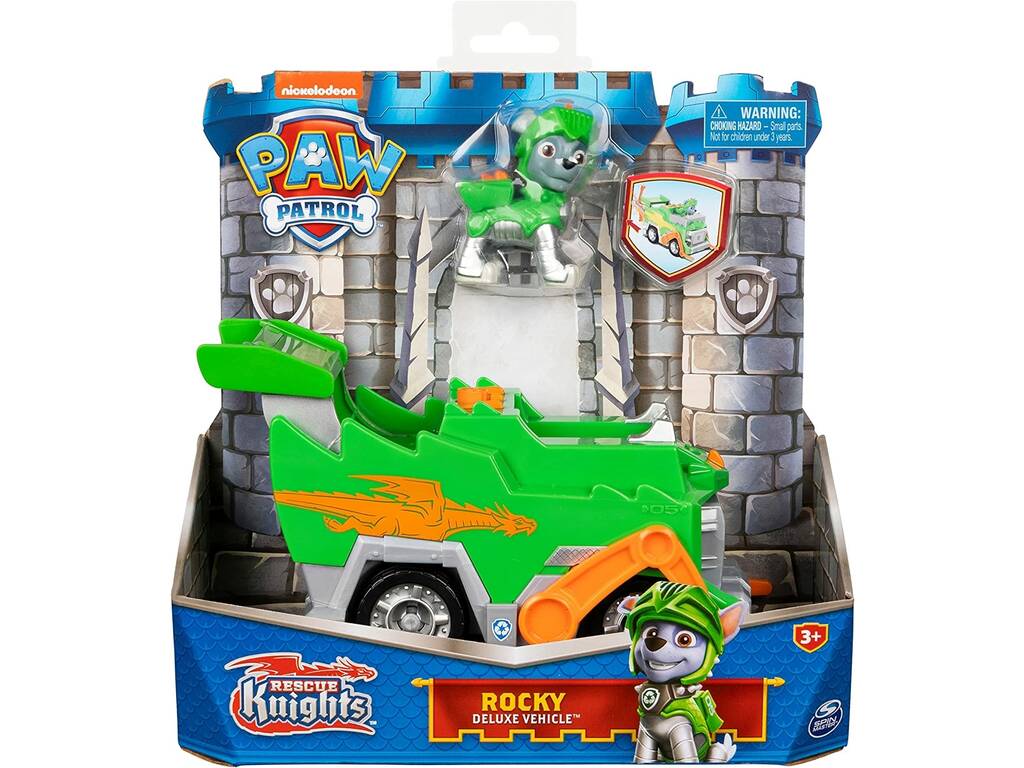 Paw Patrol Rescue Knights Rocky Veicolo Deluxe Spin Master 6063588