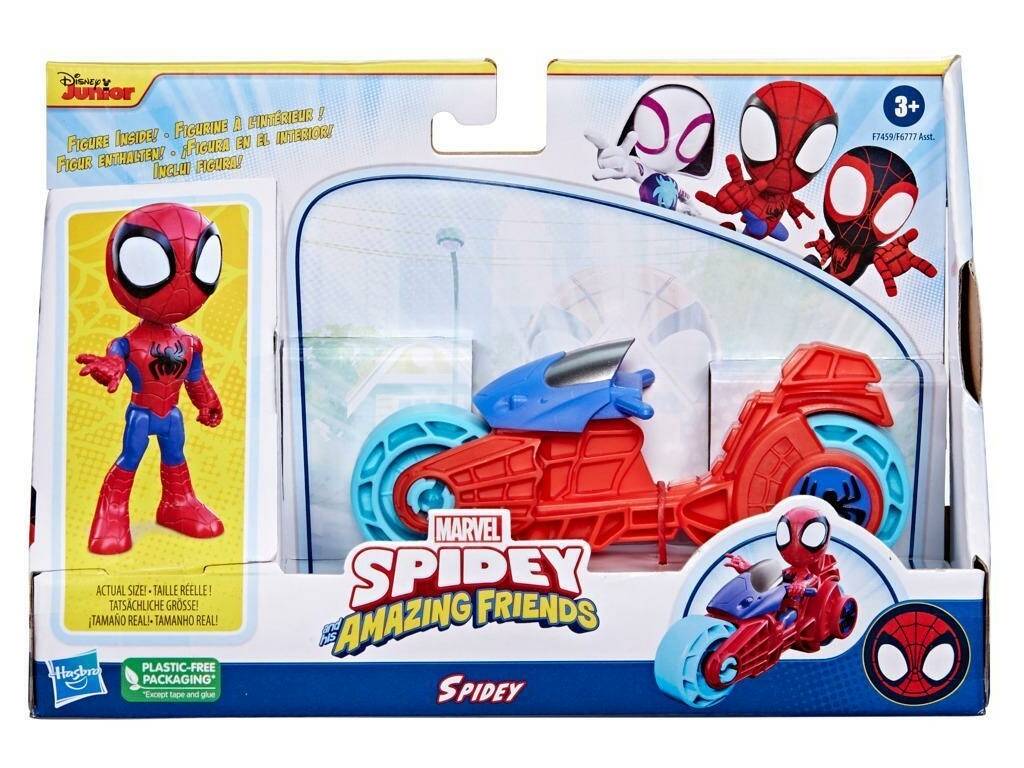 Marvel Spidey and His Amazing Friends Spidey con Moto Hasbro F7459