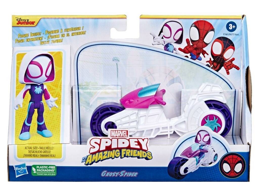 Marvel Spidey And His Amazing Friends Ghost Spider con Moto Hasbro F7461
