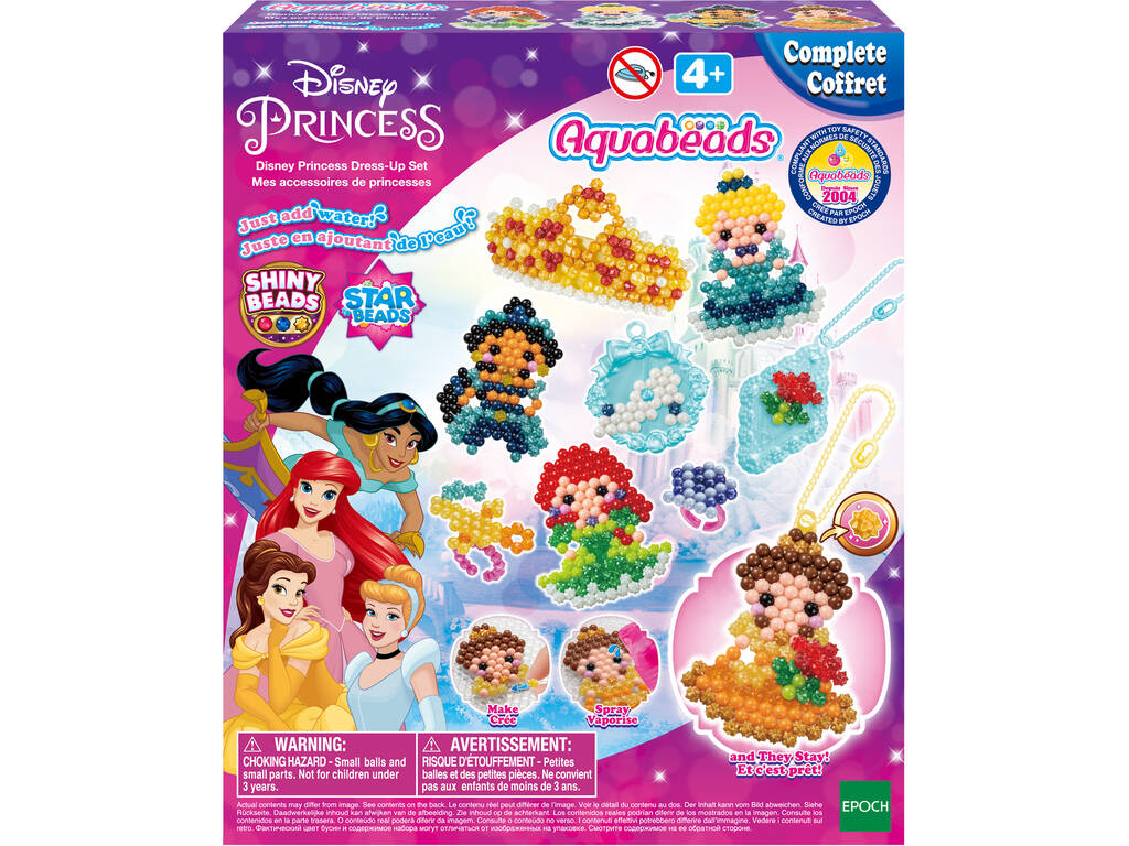 Aquabeads Princesas Disney Set de Vestidos Epoch Para Imaginar 31997