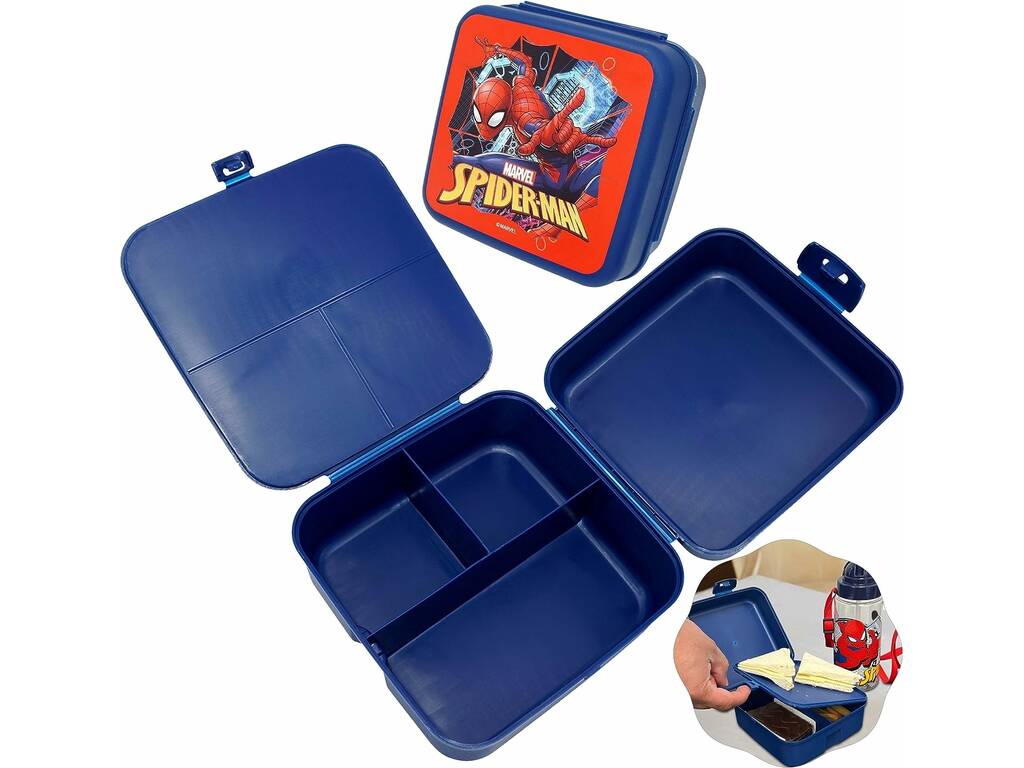 Spiderman Sandwichera Con Compartimentos de Kids Licensing 840418