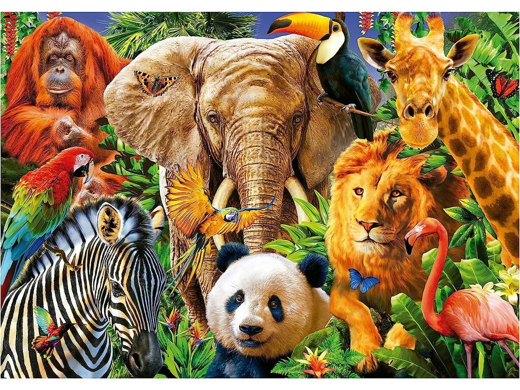Puzzle 500 Collage d'animaux sauvages par Educa 19550
