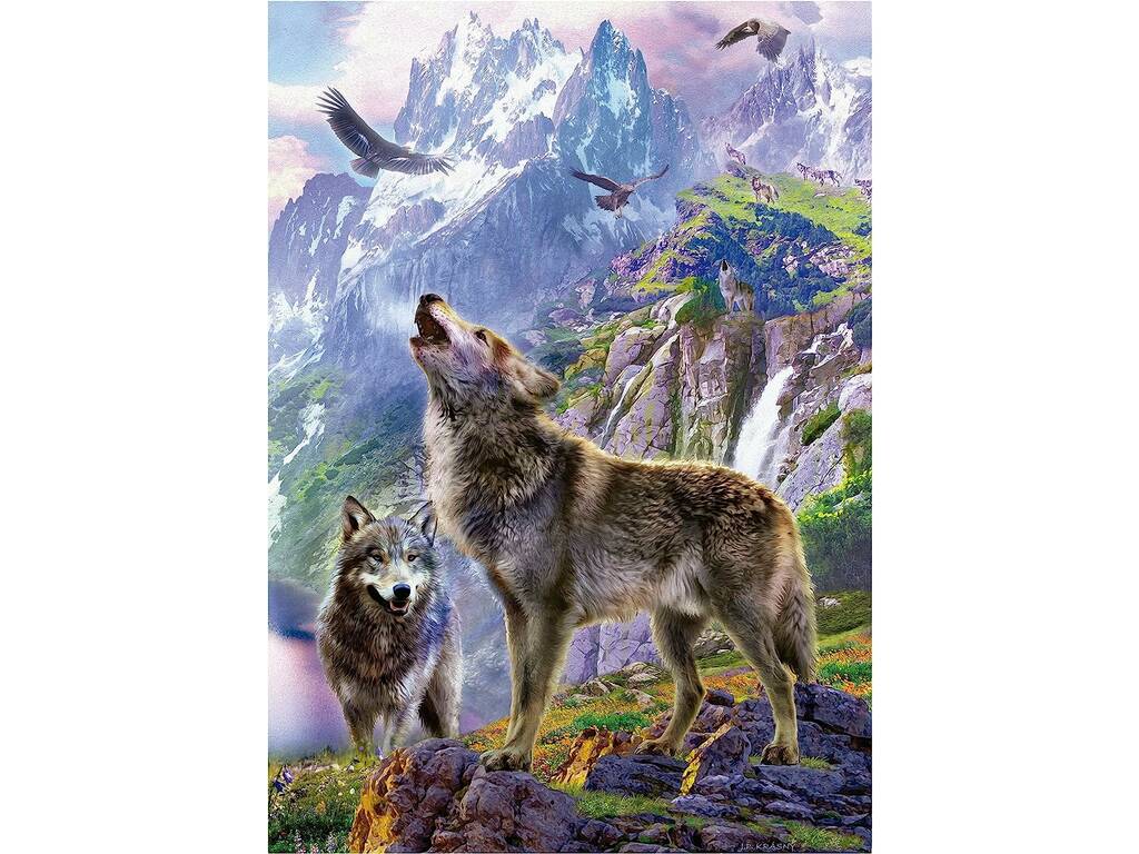Puzzle 500 Loups sur les rochers Educa 19548