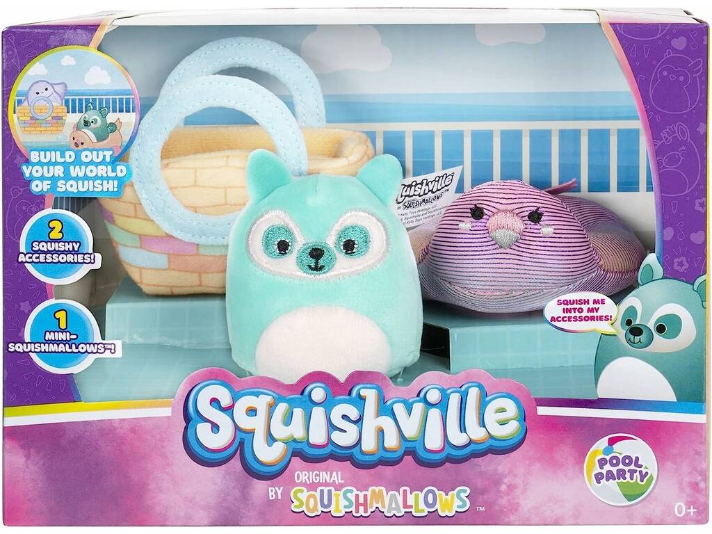 Squishmallows Squisville Pack Figura e 2 Accessori Toy Partner SQM0057