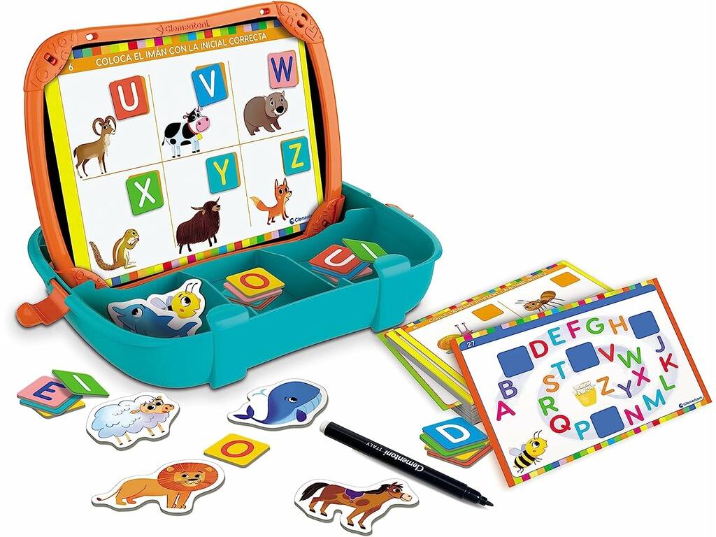 Valigetta gioco magnetico educativo alfabeto e animali Clementoni 55492