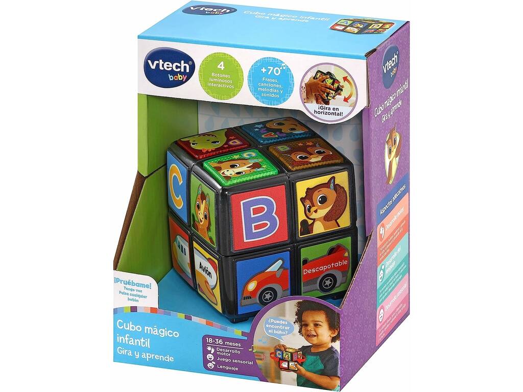 Cubo Mágico Infantil Gira y Aprende de Vtech 558422