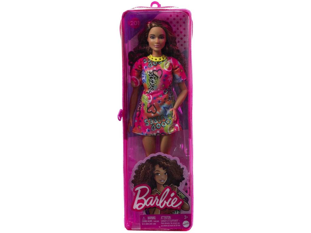 Barbie Fashionista com Pelo Encaracolado Mattel HJT00