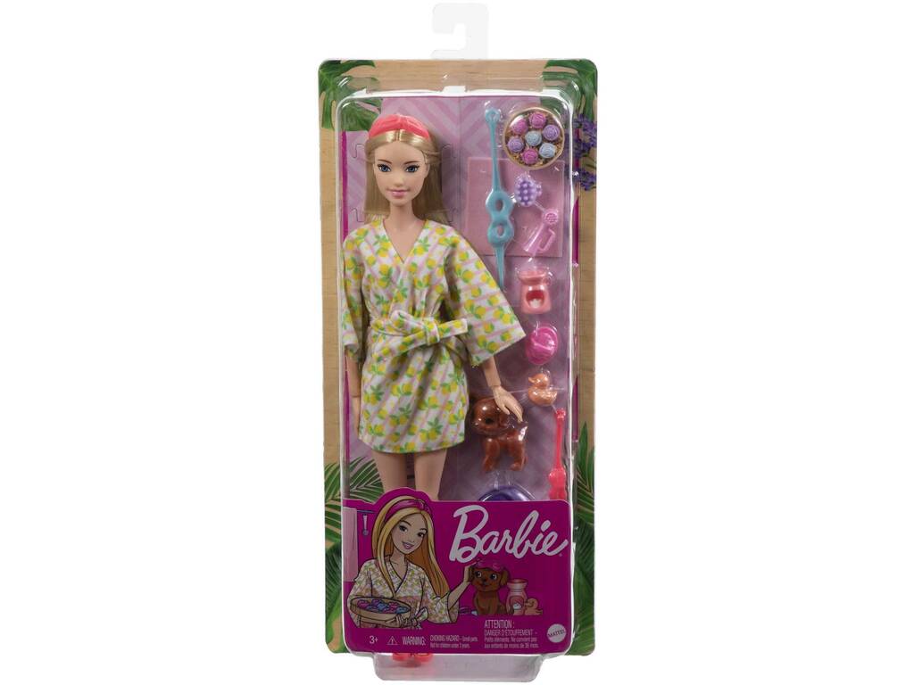 Barbie Muñeca Rubia Bienestar Spa Mattel HKT90