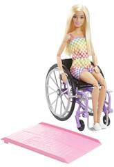 Barbie Fashionista Loira com Cadeira de Rodas Mattel HJT13