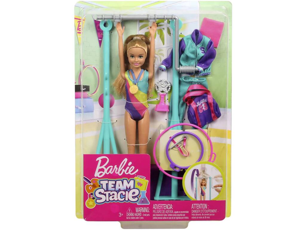 Barbie Team Stacie mit Gymnastikset Mattel GBK59