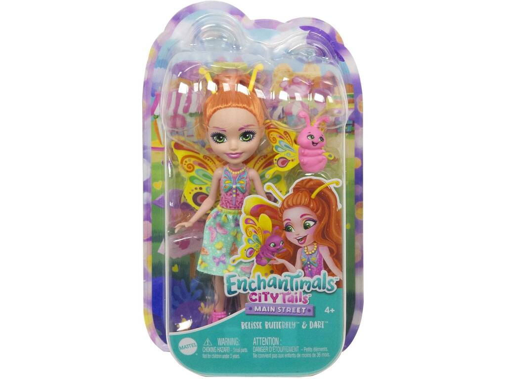 Enchantimals City Tails Belisse Butterfly and Dart Doll Mattel HKN12