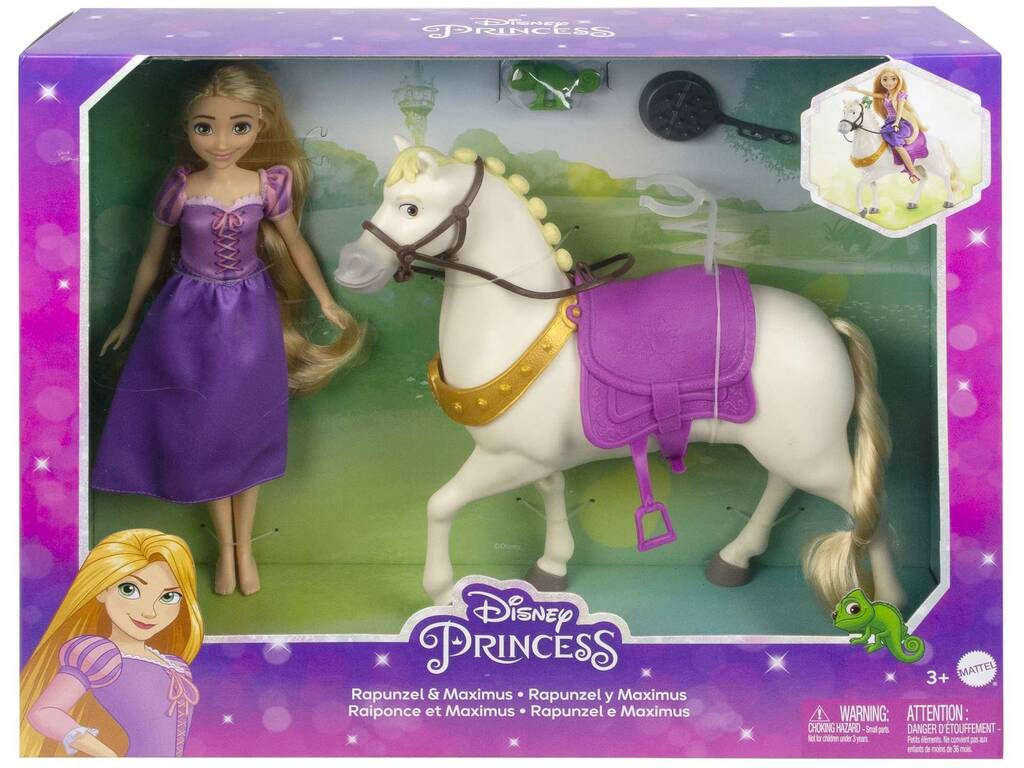 Principesse Disney Bambola Raperonzolo e Maximus Mattel HLW23
