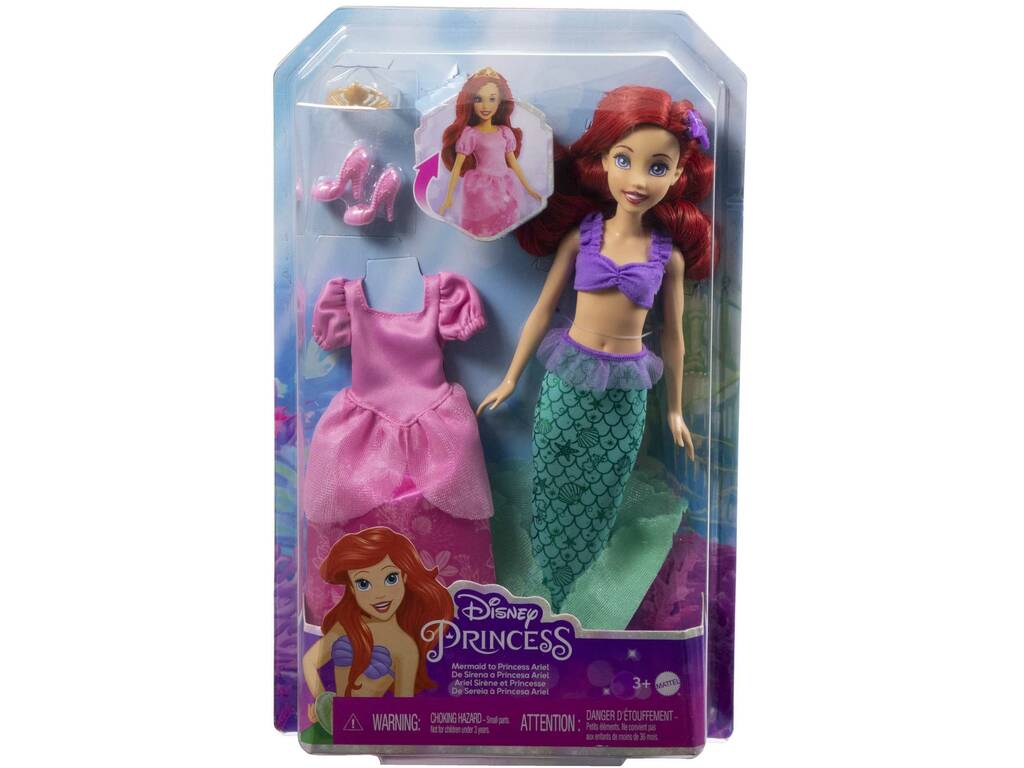 Disney-Prinzessinnen-Puppe Ariel von der Meerjungfrau bis zur Prinzessin Mattel HMG49