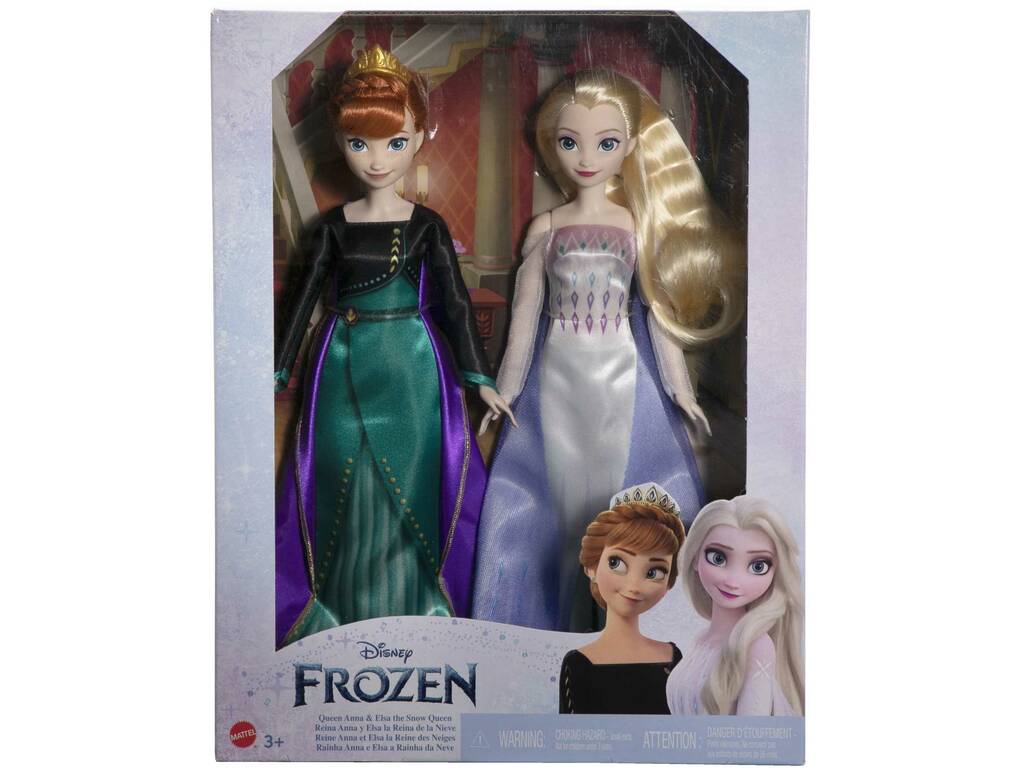 Frozen Rainhas das Neves Bonecas Elsa e Anna Mattel HMK51
