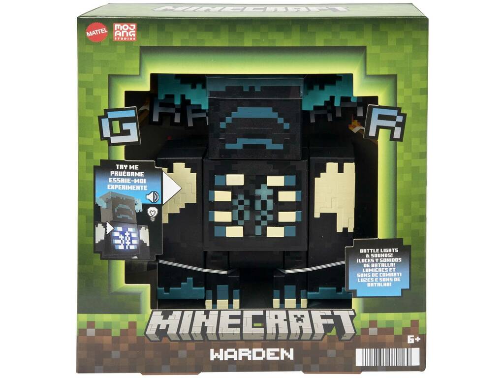 Figurine Minecraft Warden avec lumières et sons Mattel HHK89