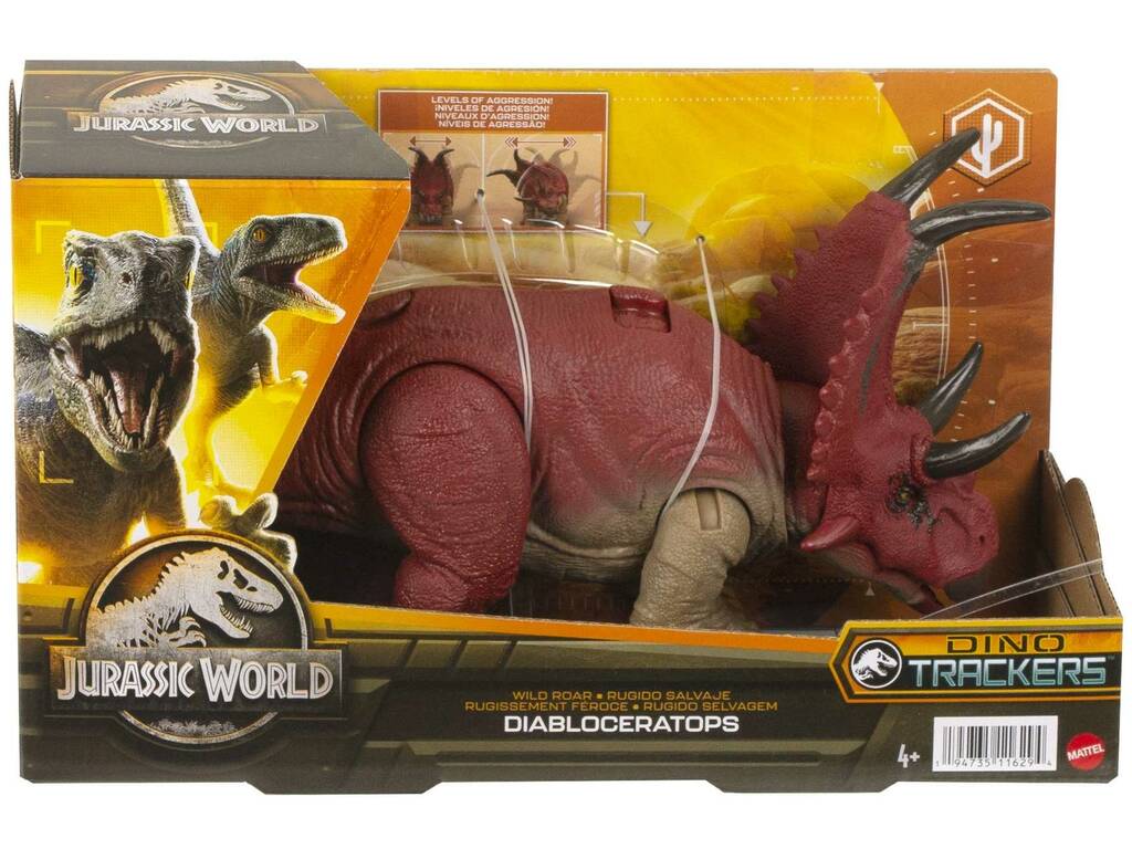 Jurassic World Ruggito selvaggio Diabloceratopo Mattel HLP16