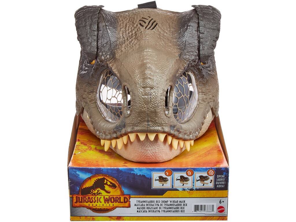 Jurassic World Dominion Dino-Máscara de Tiranosaurio Rex Mattel GWD71