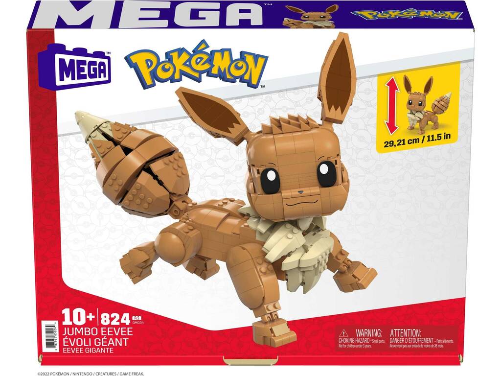 Pokémon Mega Figurine Eevee Géante Mattel GMD34