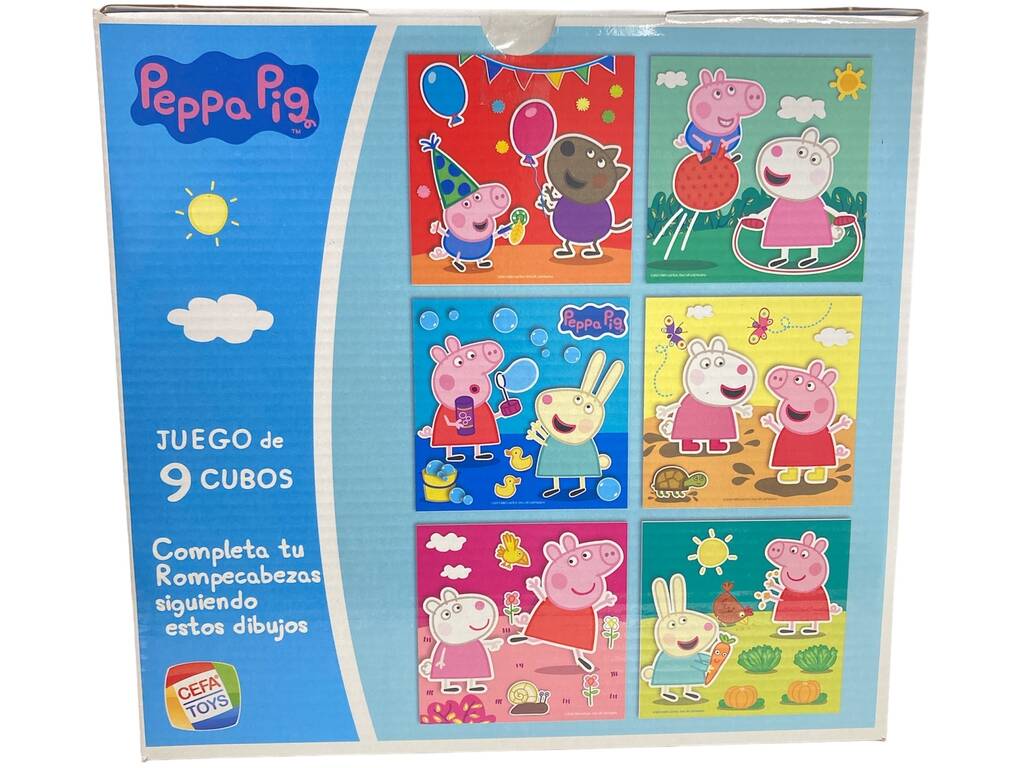 Peppa Pig Puzzle 9 Cubos Cefa Toys 88320