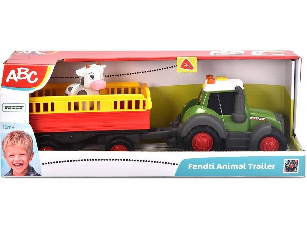 Tractor Fendt Trailer de Animales 30 cm. Simba 204115001