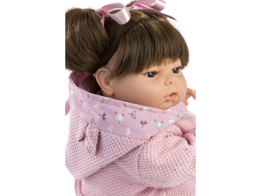 Bambola Maria Piagnucolona 42 cm. Cappello e giacca rosa Berbesa 4319